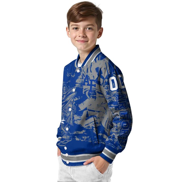 customized air force falcons fishing art blue jacket trendy