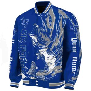 customized air force falcons fishing passion blue white jacket best selling