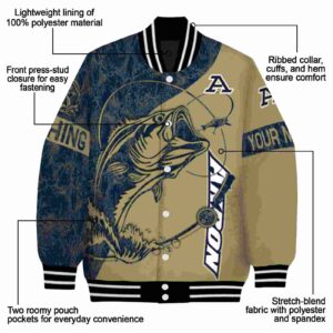 customized akron zips fishing rod gold jacket new arrival
