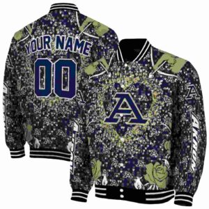 customized akron zips heart explosion blue jacket fashion forward