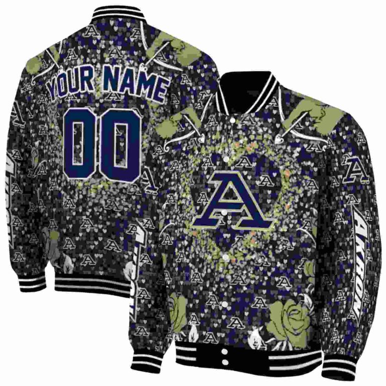 customized akron zips heart explosion blue jacket fashion forward