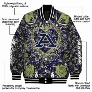 customized akron zips heart explosion blue jacket new arrival