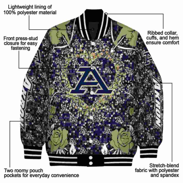 customized akron zips heart explosion blue jacket new arrival