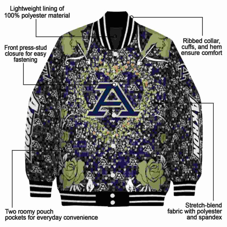 customized akron zips heart explosion blue jacket new arrival