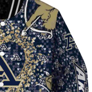 customized akron zips heart explosion blue jacket premium grade