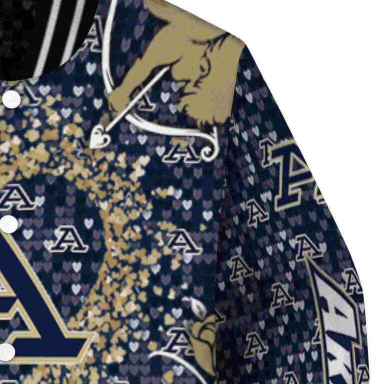 customized akron zips heart explosion blue jacket premium grade