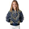 customized akron zips heart explosion blue jacket top rated
