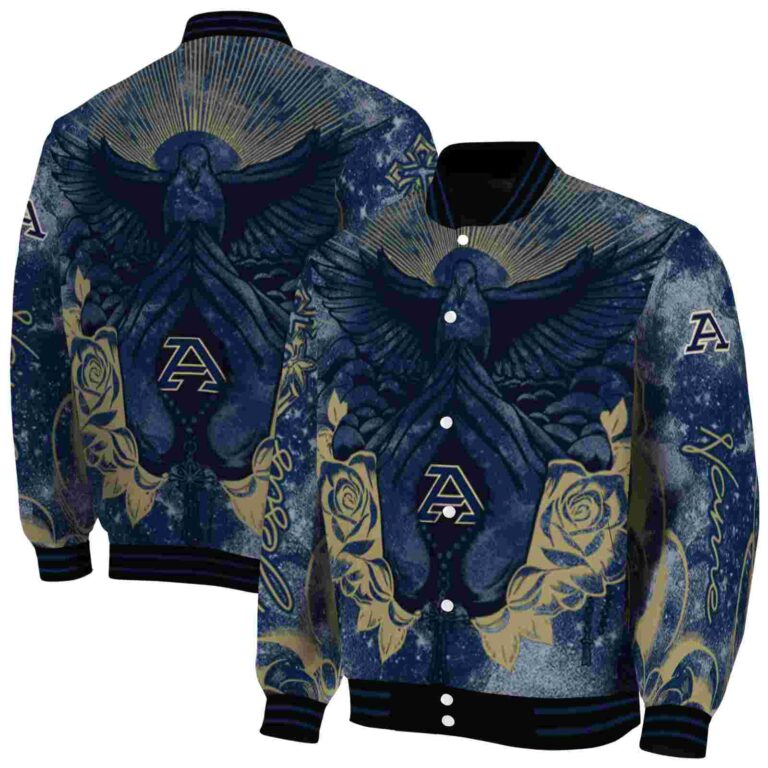 customized akron zips praying hands blue jacket fashion forward