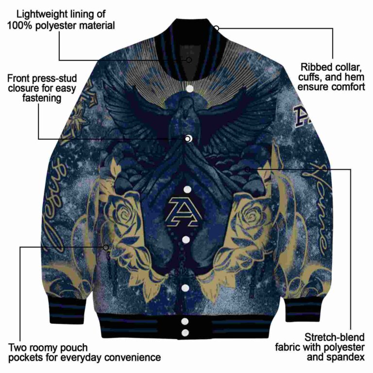 customized akron zips praying hands blue jacket new arrival
