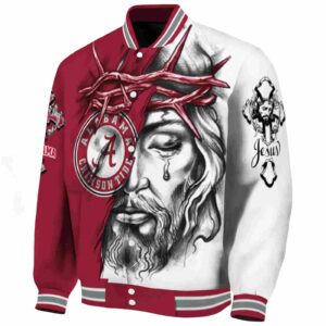 customized alabama crimson tide jesus tears crimson white jacket best selling