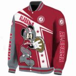 customized alabama crimson tide mickey football crimson white jacket best selling
