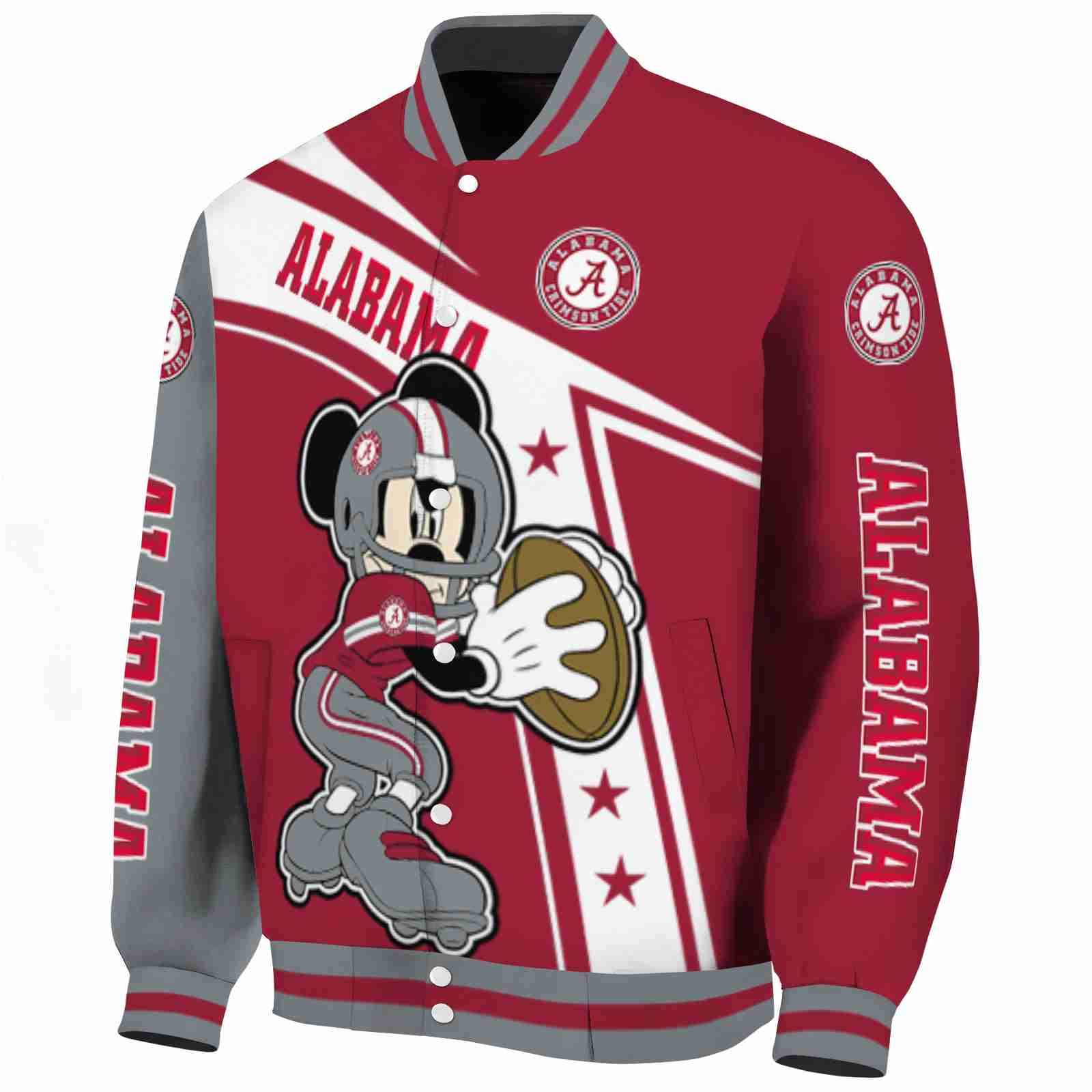 customized alabama crimson tide mickey football crimson white jacket best selling customized alabama crimson tide mickey football crimson white jacket best selling