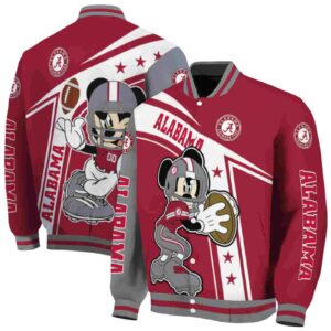 customized alabama crimson tide mickey football crimson white jacket fashion forward