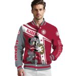 customized alabama crimson tide mickey football crimson white jacket best selling