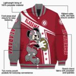 customized alabama crimson tide mickey football crimson white jacket best selling