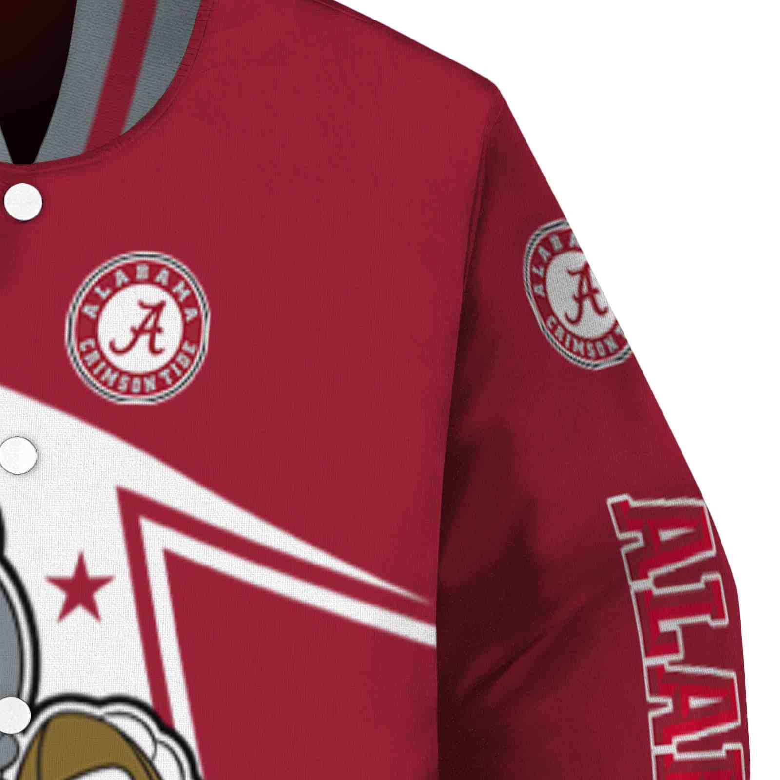 customized alabama crimson tide mickey football crimson white jacket premium grade customized alabama crimson tide mickey football crimson white jacket premium grade