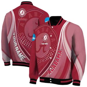 customized alabama crimson tide wave patterns crimson jacket fashion forward