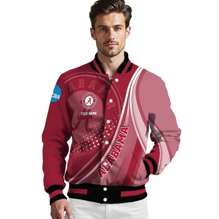 customized alabama crimson tide wave patterns crimson jacket high quality