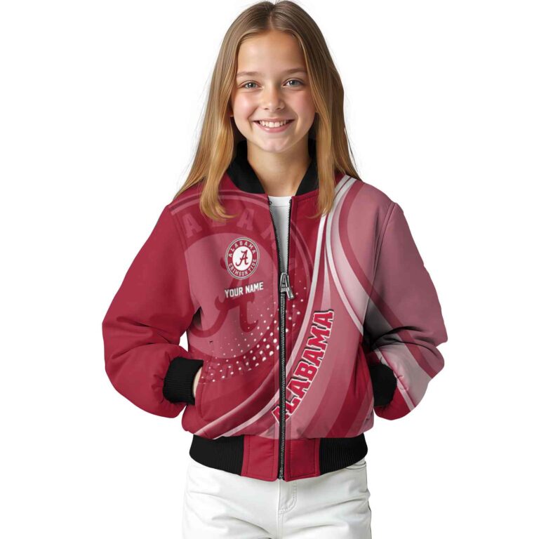 customized alabama crimson tide wave patterns crimson jacket top rated