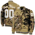 customized anaheim ducks fishing art gold jacket best selling