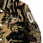 customized anaheim ducks fishing art gold jacket best selling