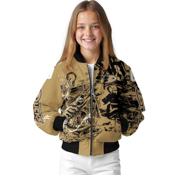customized anaheim ducks fishing art gold jacket top rated