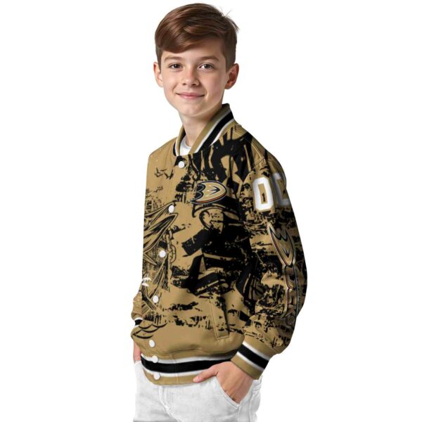 customized anaheim ducks fishing art gold jacket trendy