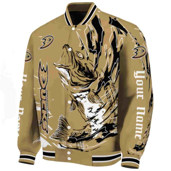 customized anaheim ducks fishing passion gold white jacket best selling