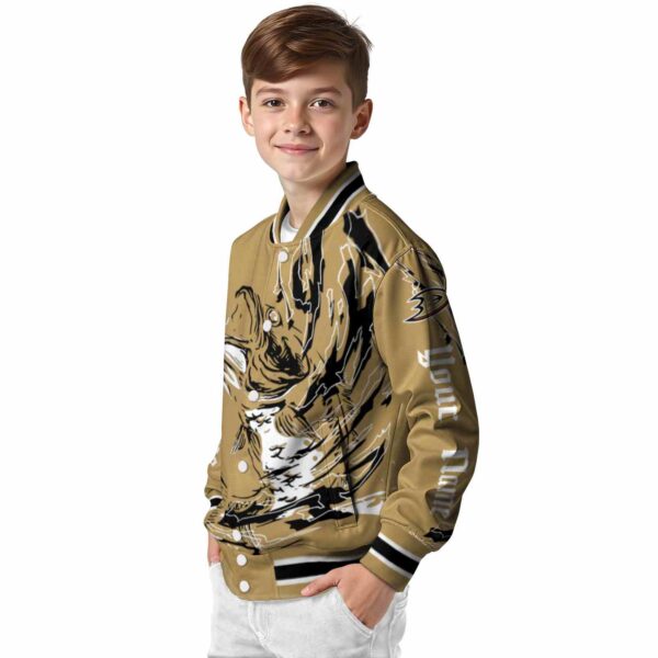 customized anaheim ducks fishing passion gold white jacket trendy