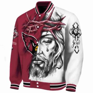 customized arizona cardinals jesus tears red white jacket best selling