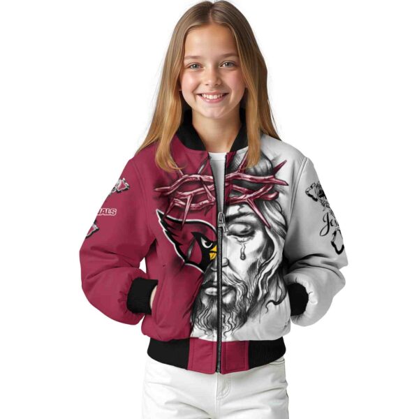 customized arizona cardinals jesus tears red white jacket top rated
