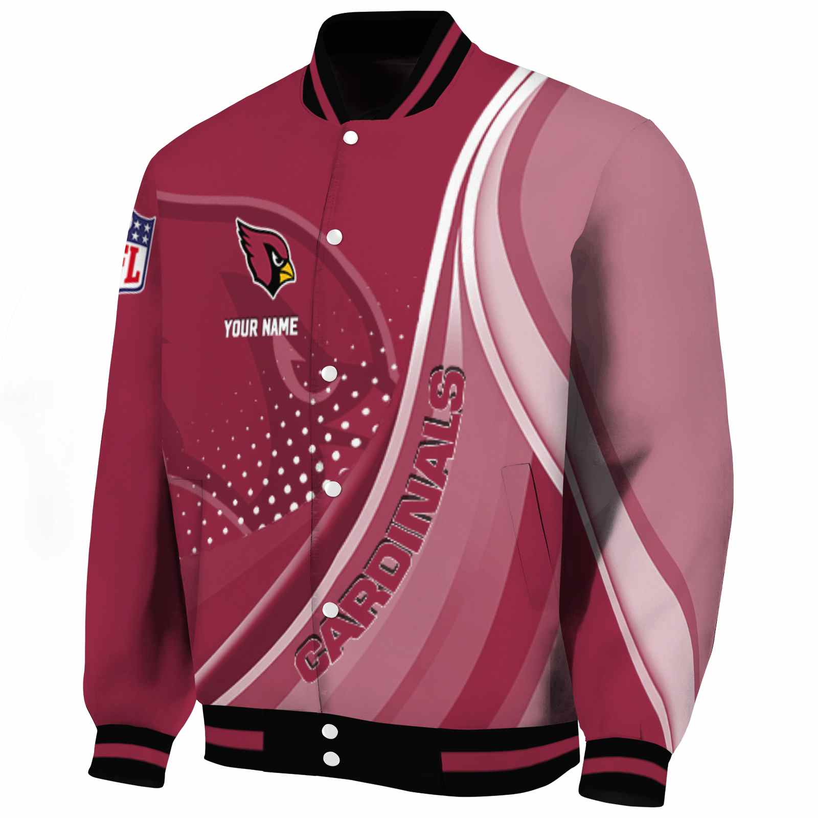 customized arizona cardinals wave patterns red jacket best selling customized arizona cardinals wave patterns red jacket best selling