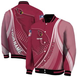 customized arizona cardinals wave patterns red jacket fashion forward