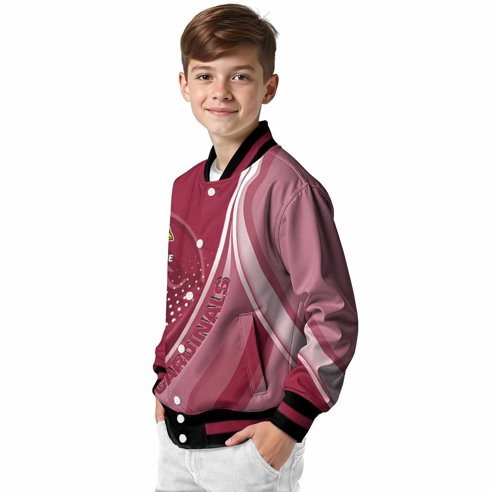customized arizona cardinals wave patterns red jacket trendy customized arizona cardinals wave patterns red jacket trendy