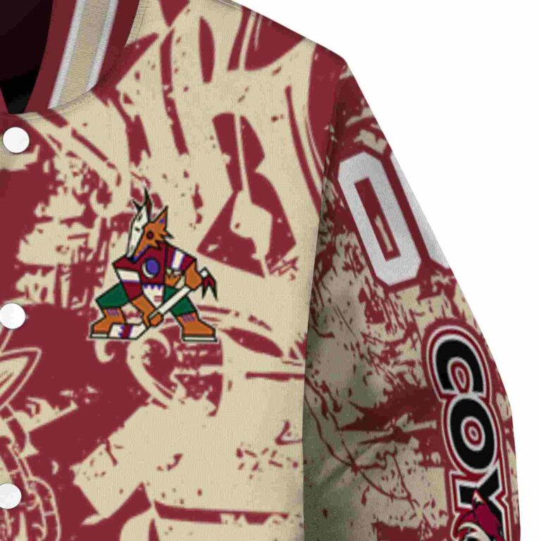 customized arizona coyotes fishing art red jacket premium grade
