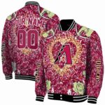 customized arizona diamondbacks heart explosion red jacket best selling