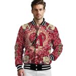 customized arizona diamondbacks heart explosion red jacket best selling