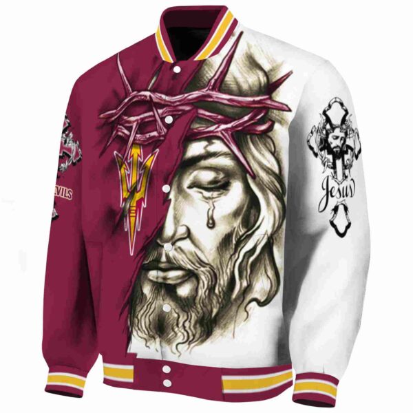 customized arizona state sun devils jesus tears maroon white jacket best selling