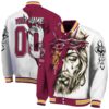 customized arizona state sun devils jesus tears maroon white jacket fashion forward
