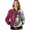 customized arizona state sun devils jesus tears maroon white jacket latest model