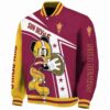 customized arizona state sun devils mickey football maroon white jacket best selling