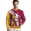 customized arizona state sun devils mickey football maroon white jacket high quality
