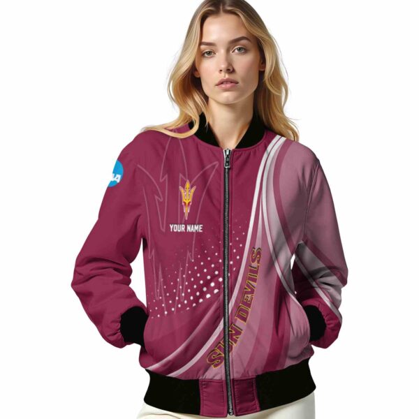 customized arizona state sun devils wave patterns maroon jacket latest model