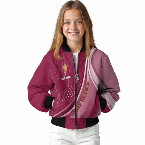 customized arizona state sun devils wave patterns maroon jacket top rated