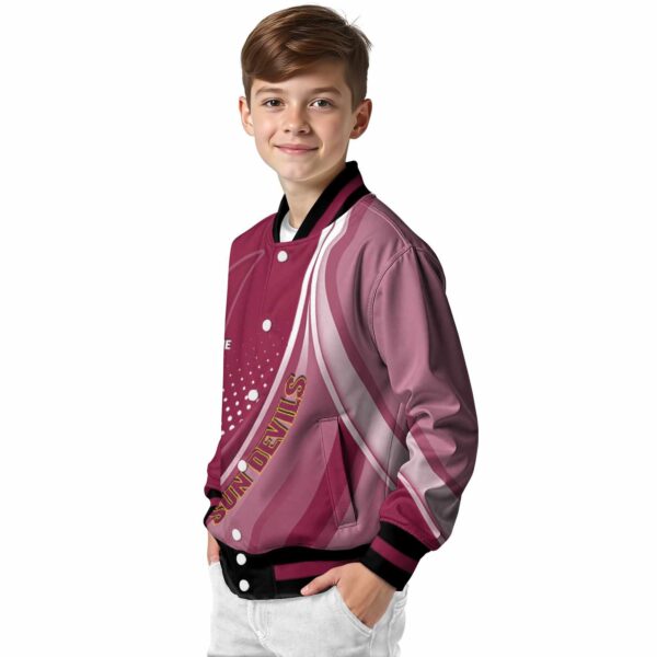 customized arizona state sun devils wave patterns maroon jacket trendy