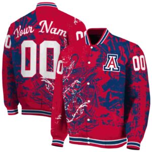 customized arizona wildcats fishing art red jacket fashion forward