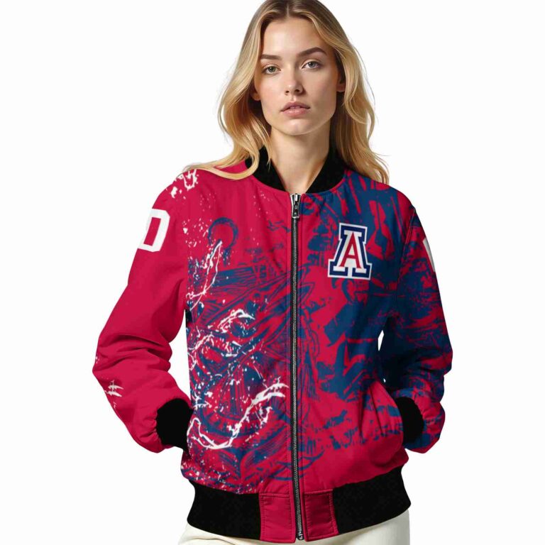 customized arizona wildcats fishing art red jacket latest model