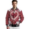 customized arkansas razorbacks heart explosion red jacket high quality