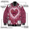 customized arkansas razorbacks heart explosion red jacket new arrival