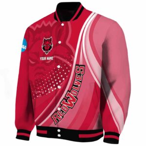 customized arkansas state red wolves wave patterns scarlet jacket best selling